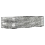 Vidaxl plantenbak 291x140x68 cm gegalvaniseerd staal zilverkleurig