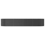 VidaXL Plantenbak 367x140x68 cm gepoedercoat staal antracietkleurig