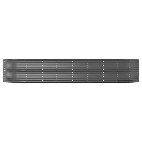 Vidaxl plantenbak 367x140x68 cm gegalvaniseerd staal antracietkleurig