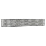 Vidaxl plantenbak 447x140x68 cm gegalvaniseerd staal zilverkleurig