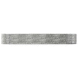 Vidaxl plantenbak 447x140x68 cm gegalvaniseerd staal zilverkleurig