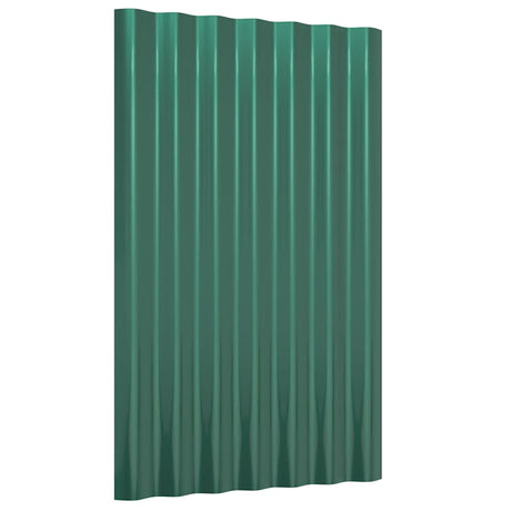 Vidaxl dakpanelen 12 st 60x36 cm gegalvaniseerd staal groen