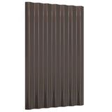 VidaXL Dakpanelen 12 st 60x36 cm gepoedercoat staal bruin