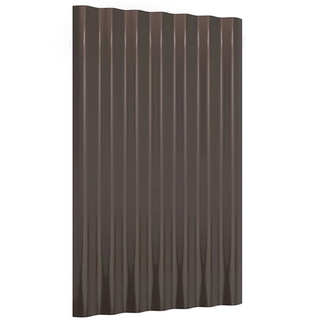 Vidaxl dakpanelen 12 st 60x36 cm gegalvaniseerd staal bruin