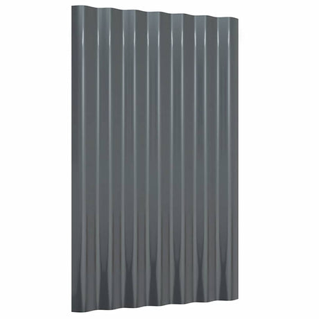 Vidaxl dakpanelen 12 st 60x36 cm gegalvaniseerd staal antracietkleurig
