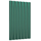 VidaXL Dakpanelen 36 st 60x36 cm gepoedercoat staal groen