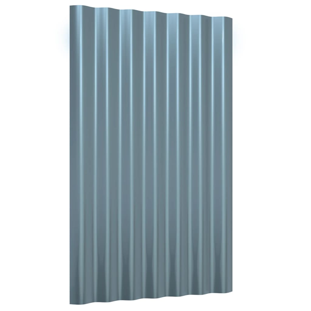 VidaXL Dakpanelen 36 st 60x36 cm gepoedercoat staal grijs