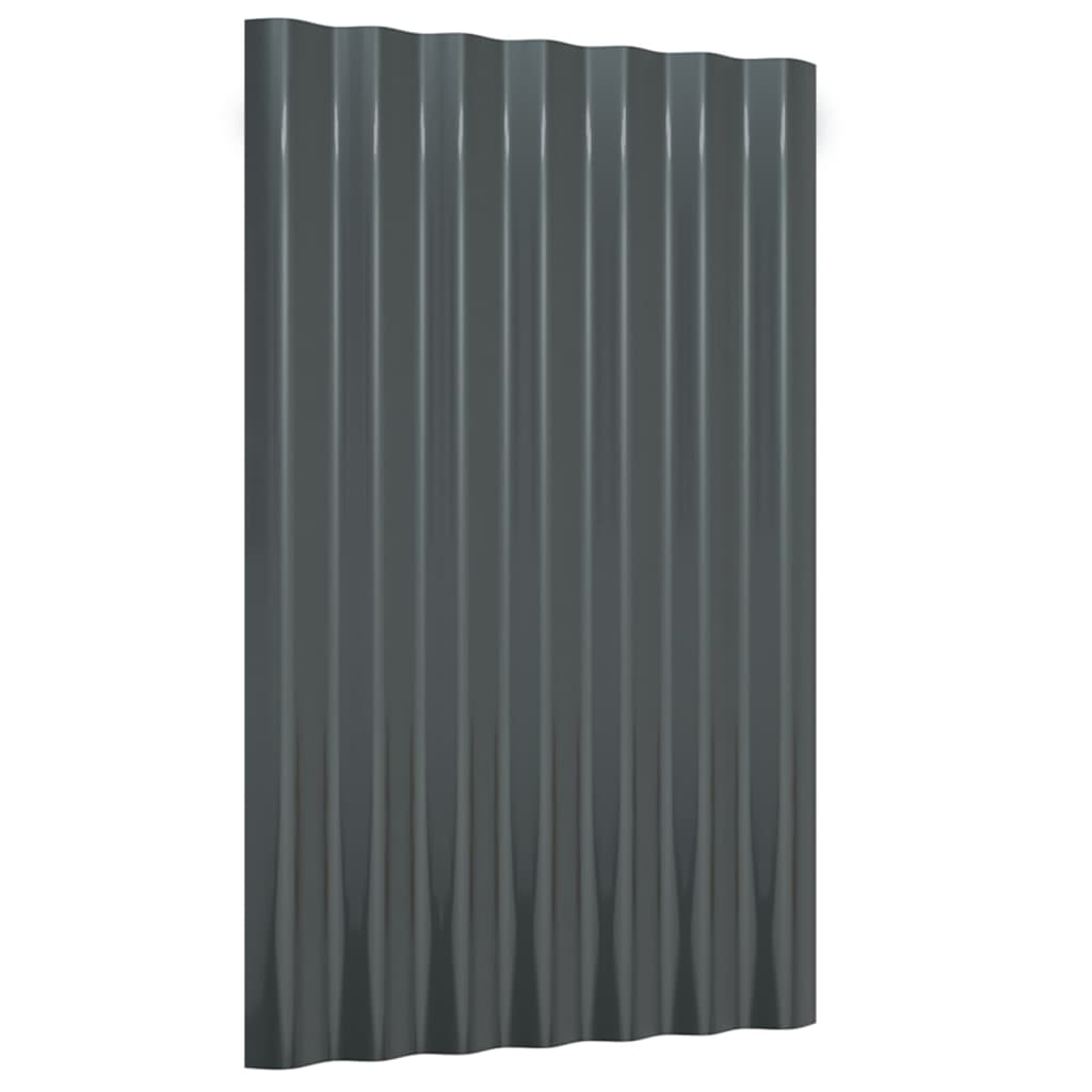 VidaXL Dakpanelen 36 st 60x36 cm gepoedercoat staal antracietkleurig