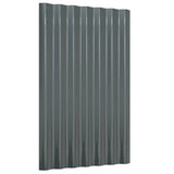 Vidaxl dakpanelen 36 st 60x36 cm gegalvaniseerd staal antracietkleurig