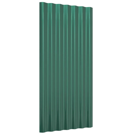 VidaXL Dakpanelen 36 st 80x36 cm gepoedercoat staal groen