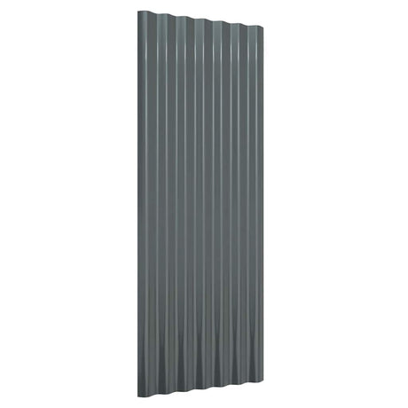 Vidaxl dakpanelen 12 st 100x36 cm gegalvaniseerd staal antracietkleurig