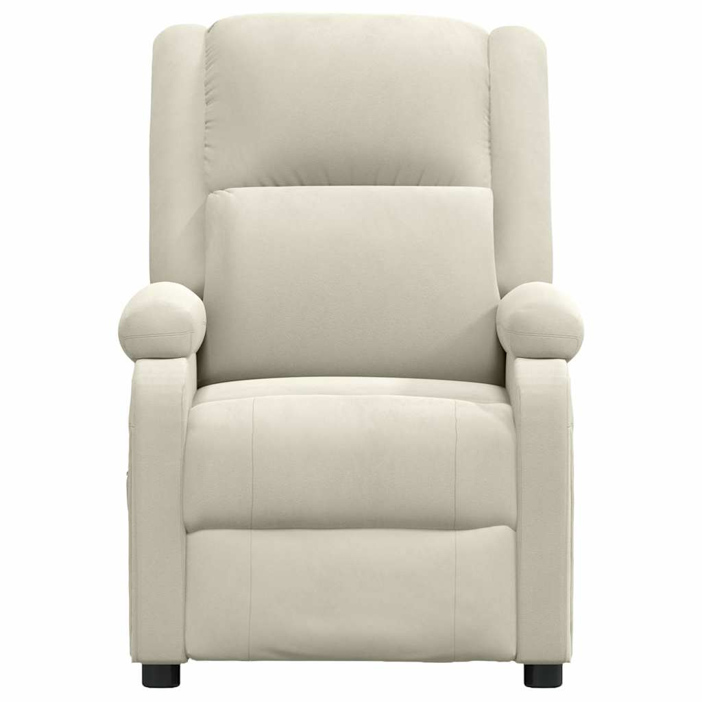 Vidaxl fauteuil verstelbaar fluweel crèmekleurig