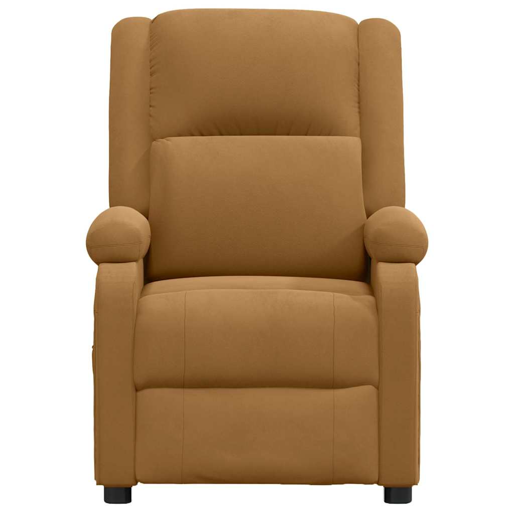 Vidaxl massagestoel fluweel bruin
