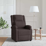 Vidaxl fauteuil verstelbaar stof donkerbruin