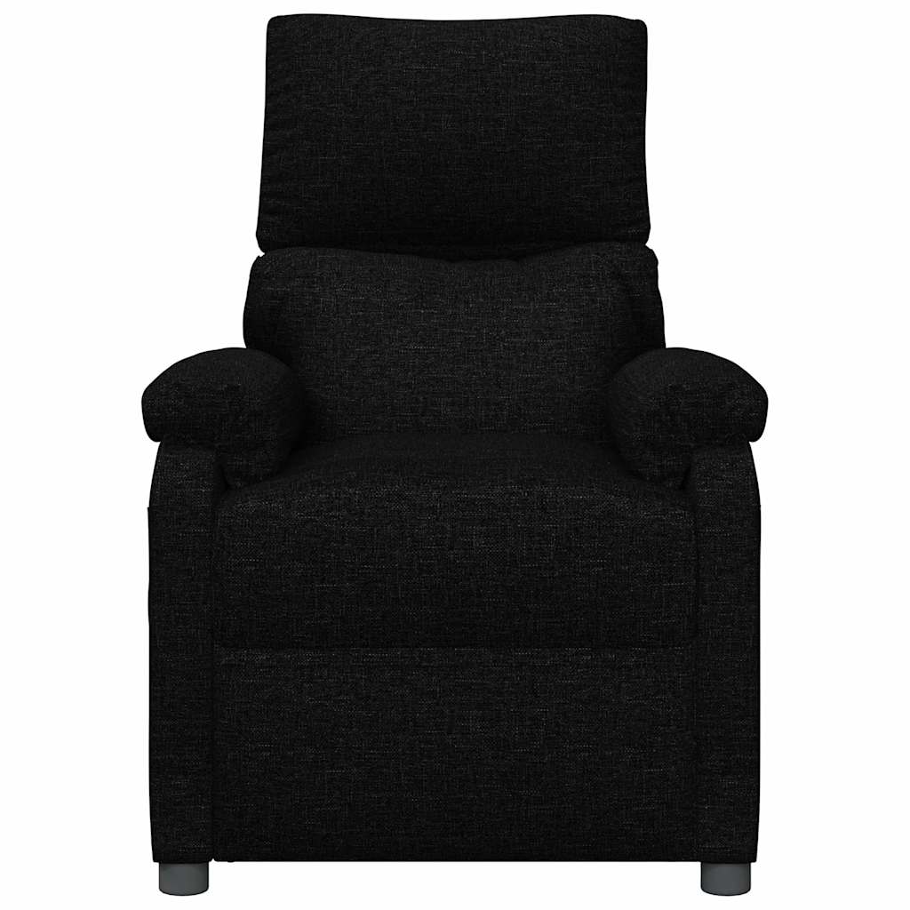 Vidaxl fauteuil verstelbaar stof zwart