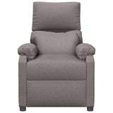 Vidaxl fauteuil verstelbaar stof taupe