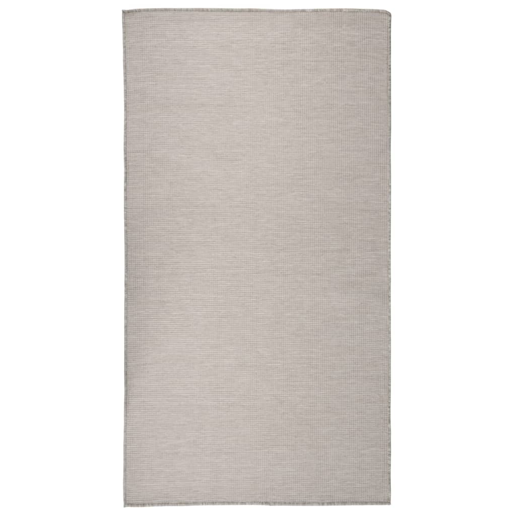 VidaXL Buitenkleed platgeweven 80x150 cm taupe