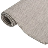 Vidaxl buitenkleed platgeweven 80x150 cm taupe