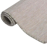 Vidaxl buitenkleed platgeweven 80x150 cm lichtgrijs