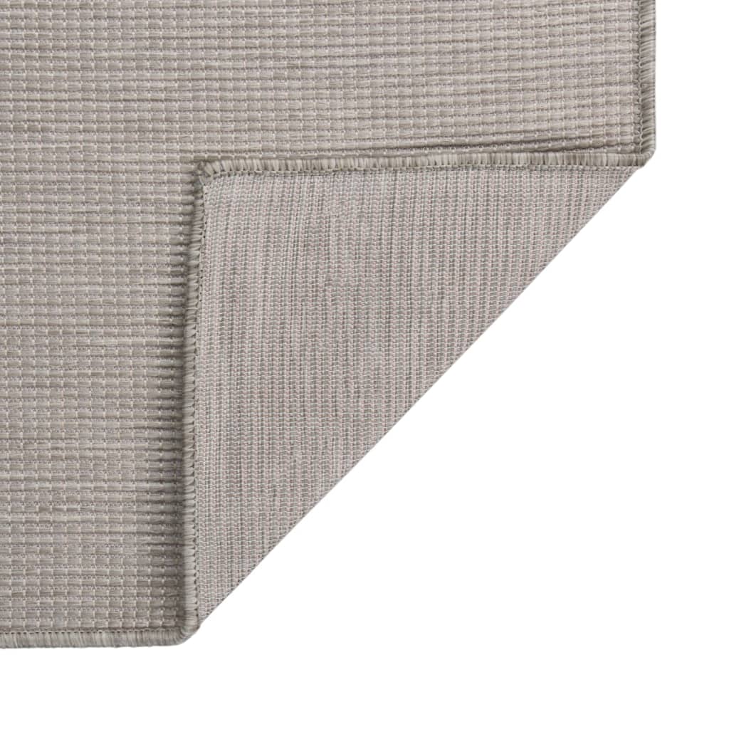 Vidaxl buitenkleed platgeweven 140x200 cm taupe