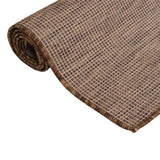 Vidaxl buitenkleed platgeweven 80x150 cm bruin