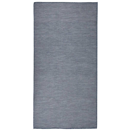 Vidaxl buitenkleed platgeweven 100x200 cm blauw