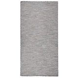 VidaXL Buitenkleed platgeweven 100x200 cm bruin en blauw