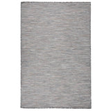 Vidaxl buitenkleed platgeweven 120x170 cm bruin en blauw