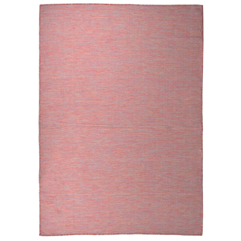 VidaXL Buitenkleed platgeweven 140x200 cm rood