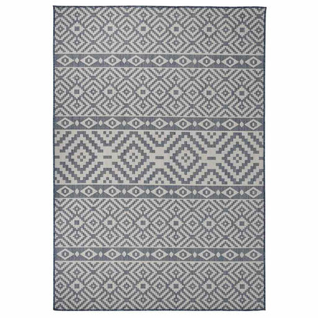Vidaxl buitenkleed met patroon platgeweven 160x230 cm blauw