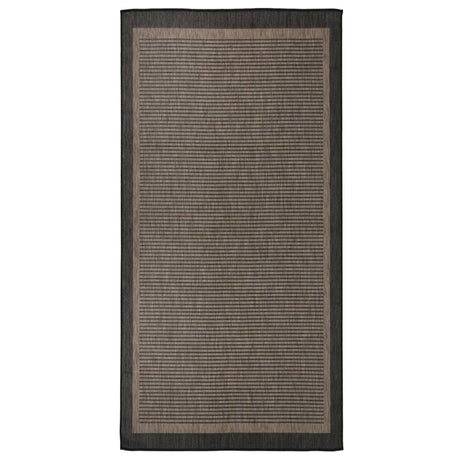 Vidaxl buitenkleed platgeweven 100x200 cm donkerbruin
