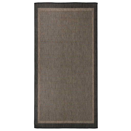 Vidaxl buitenkleed platgeweven 100x200 cm donkerbruin