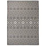 Vidaxl buitenkleed met patroon platgeweven 120x170 cm zwart