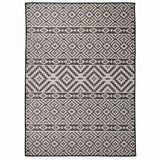 Vidaxl buitenkleed met patroon platgeweven 200x280 cm zwart