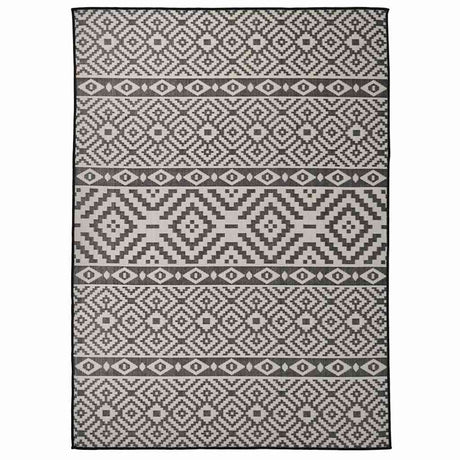 Vidaxl buitenkleed met patroon platgeweven 200x280 cm zwart