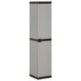 Vidaxl tuinkast met 3 schappen 34x40x168 cm grijs en zwart