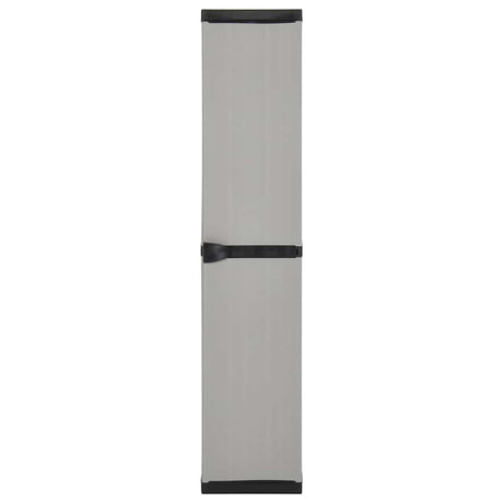 Vidaxl tuinkast met 3 schappen 34x40x168 cm grijs en zwart