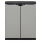 Vidaxl tuinafvalkast 68x40x85 cm polypropeen grijs en zwart
