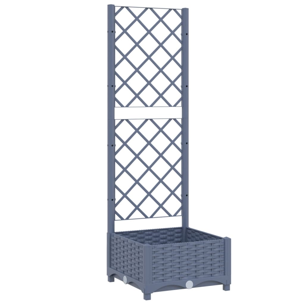 Vidaxl plantenbak met latwerk 40x40x121,5 cm polypropeen