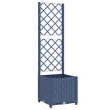 Vidaxl plantenbak met trellis blauwgrijs 40x40x136 cm pp