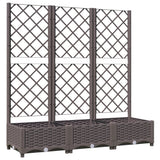 Vidaxl plantenbak met latwerk 120x40x121,5 cm polypropeen bruin