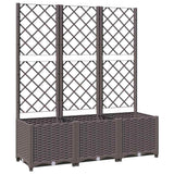 Vidaxl plantenbak met trellis bruin 120x40x136 cm pp