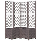 Vidaxl plantenbak met latwerk 80x80x136 cm polypropeen bruin