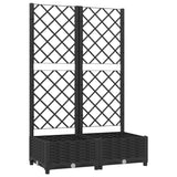 Vidaxl plantenbak met latwerk 80x40x121,5 cm polypropeen zwart