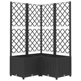 Vidaxl plantenbak met latwerk 80x80x136 cm polypropeen zwart