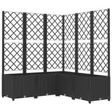 Vidaxl plantenbak met latwerk 120x120x136 cm polypropeen zwart