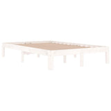 Vidaxl bedframe massief hout wit 120x190 cm