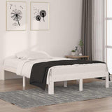 Vidaxl bedframe massief hout wit 120x190 cm