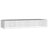 Vidaxl konijnenkooi met 3 panelen 325x109x54 cm gegalvaniseerd ijzer