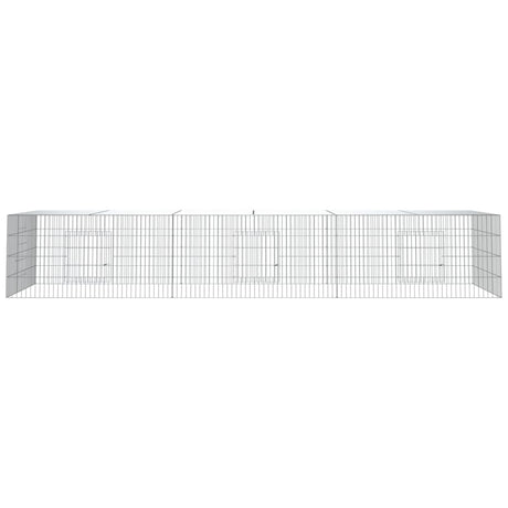 Vidaxl konijnenkooi met 3 panelen 325x109x54 cm gegalvaniseerd ijzer